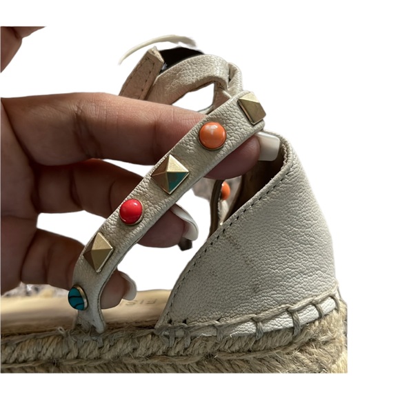 Marc Fisher Vajen Studded Ankle Strap Espadrilles Platform Sandals - Picture 11 of 11